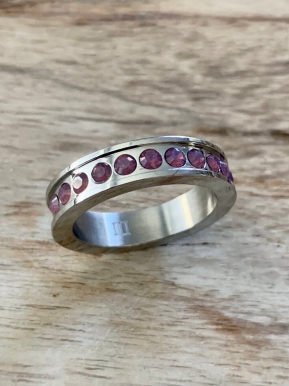 Dyrberg/Kern Kala pink Swarovski crystal ring